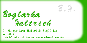 boglarka haltrich business card