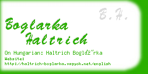 boglarka haltrich business card